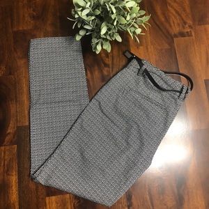 CK black & white pattern pants